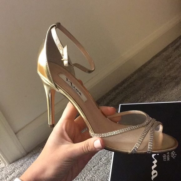 Nina Calissa Gold shimmer heel - Picture 4 of 10